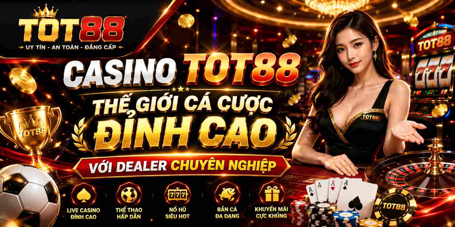 Casino TOT88 – Thế giới cá cược đỉnh cao với Dealer chuyên nghiệp